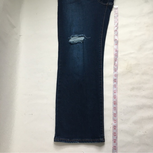 Levi’s Ribcage Straight Ankle Buttonfly Ultra High Rise Destructed Jeans Size 29 - Picture 14 of 16